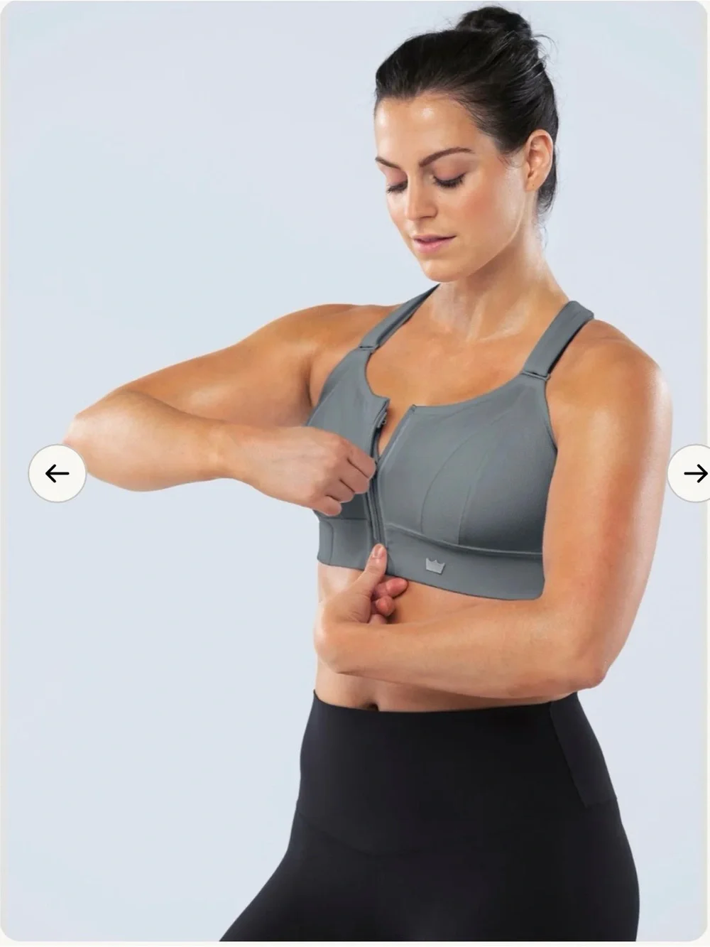 SHEFIT Ultimate High Impact Sports Bra Bundle 1Luxe Zip Front Olive Magenta